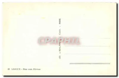 Lisieux - Rue aux Fèvres — editor C.A.P. n°20 — Verso