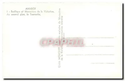 Annecy — Bazylika i Klasztor Wizytyzacyjny — Na tle, Tournette — Rewers