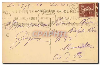 Lourdes — A Missa dos Milagrosos — C.G. 8, n°45 — Verso