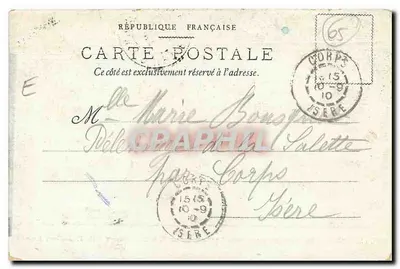 Lourdes — Narodowy pielgrzymek. Procesja T. S. Świętego — Wydawca: Lourdes, nr 375 — Rewers