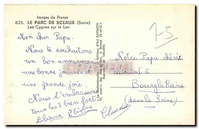 Os Cisnes no Lago — O Parque de Sceaux (Senha) — Edições d'Art Raymon — Verso