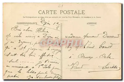 Dijon — Pomnik Carnota — (Gasq i Math. Moreau, rzeźbiarze) — L. V., wyd. — Rewers