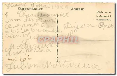 Dijon — Plac Cordelier i Statua Pirona — L.L. n°198 — Rewers