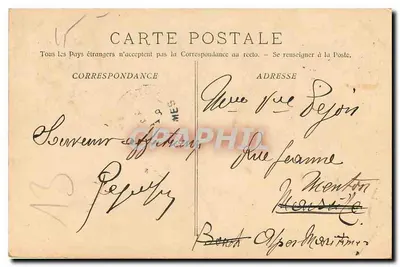 Aix-en-Provence — Puerta de entrada de la Caserna Forbint — Colección Jaussaud, n°70 — Reverso