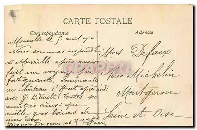 Marseille — Le Château d'If — éditeur 'io.' — Verso
