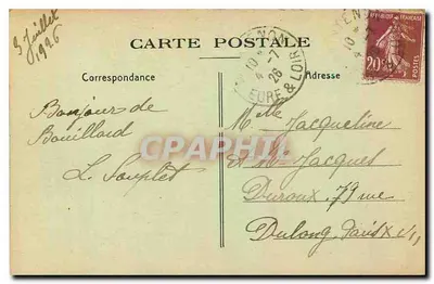 Nogent-le-Roi (E-et-L.) — O Castelo, fachada principal — Edição M. Metton - Foto A. Berhault, n°443 — Verso