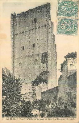Loches (Loire-et-Loire) — Parte principal do antigo Donjon, século X — B. R. Paris, n°7