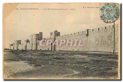 Aigues Mortes — Os Muros Externos (sul) — B. F. Chalon & Saon n°178