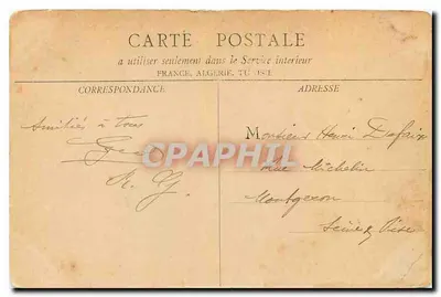 Aigues Mortes — Os Muros Externos (sul) — B. F. Chalon & Saon n°178 — Verso