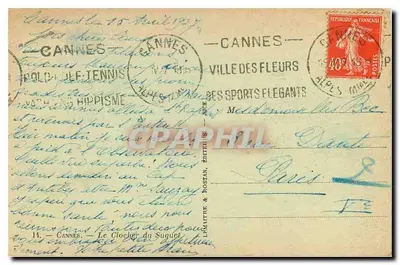 Katedra Suquet — Cannes — Wydawca L'AUTRE & POSTAN — Rewers