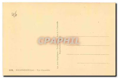Rocamadour (Lot) — Vista geral — Les Arts Graphiques - Toulouse — Verso