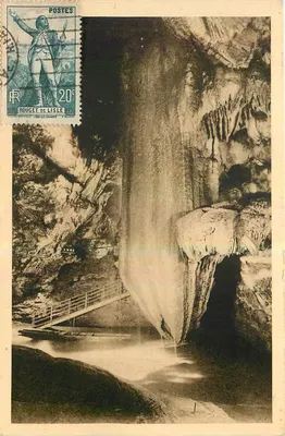 Cachoeira da Grotta de Rouget-de-Lisle — vista interna — editor: Le Lot illustré, n°2299