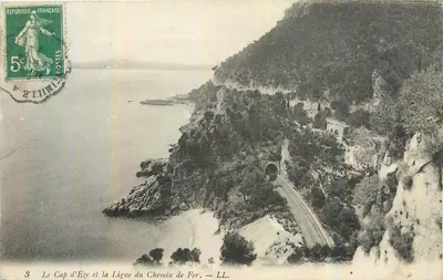 O Cap d'Èze e a Linha do Caminho de Ferro. — LL.