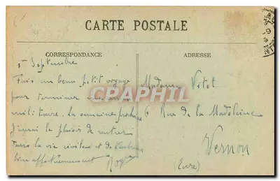 Aurillac — O Castelo de Saint-Etienne — Pierre Malrous, lib. editor, Aurillac — 1895 — Verso