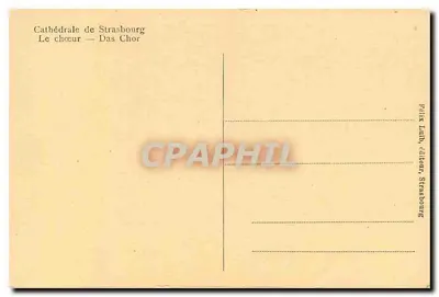 Catedral de Estrasburgo — O coro — editor Felix Luth, Estrasburgo — Verso