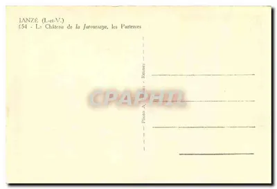 Janzé (I.-et-V.) — Zamek Jaroussaye, parterre — Foto A. Reunis — Rewers