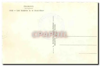 Les Bossons i Mont-Blanc — widok z lotu — L. MORAND, Chamonix — Rewers