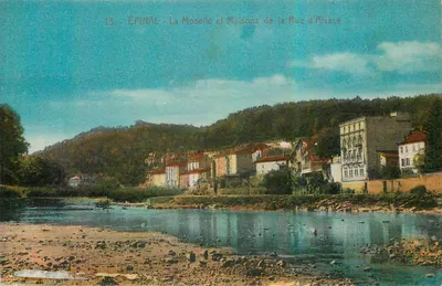 Épinal - A Moselle e Casas da Rue d'Alsace — Editor não identificado, n° de série 13
