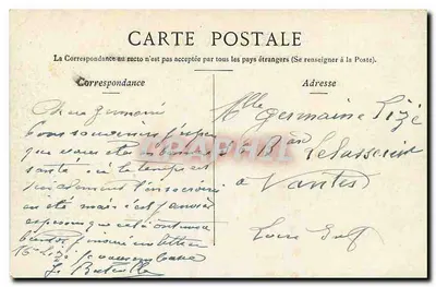 Paryż - La Madeleine i Rue Royale — wydawca nieznany, numer serii nie widoczny — Rewers