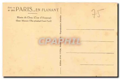 Cour d'Honneur of the Cluny Museum — Art Edition YVON, series 11 no. 255 — Back
