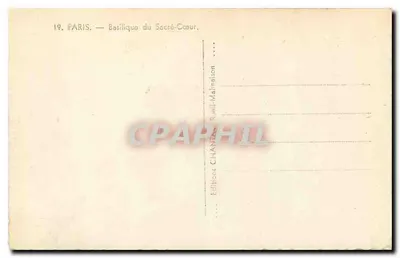 Parijs — Basiliek van het Heilig Hart — Uitgaven CHANET & Rueil-Malmaison — Achterkant
