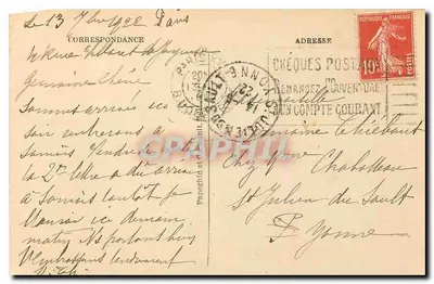 Paryż — Kancelaria i Most do Zamiany — A.P. n°226 — Rewers