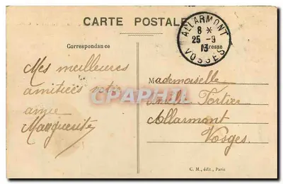 Katedra Najświętszej Maryi Panny — Paryż — wydawca C.M. — Rewers