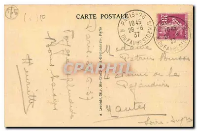 Paris — Le Pont de la Tournelle et la Statue de Ste Geneviève — Carte postale n°145 — Verso