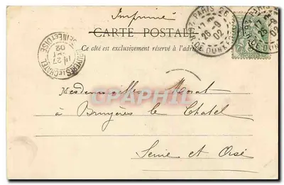 Paris, Bois de Boulogne — La Fontaine Médicis — Impressora C.P.A.P.H.I.L. — Verso