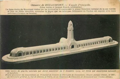 Ossuário de Douaumont — Facha Principal — Léon Azéma e Jacques Hardy, Arquitetos