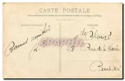 Versalles - Vista general del Castillo — Morrel, editor, n° 167 — Reverso