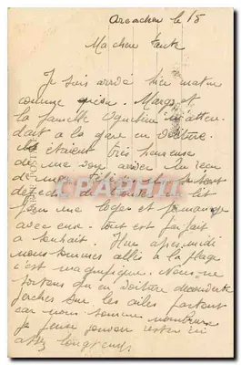 LE MOULLEAU, Obrzeża Arcachon (Gironde) — Kąt lasu i basenu — Wiosenna noc — M.D. — Rewers