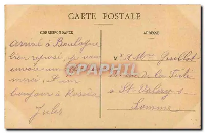 A Coluna da Grande Armada — Boulogne-sur-Mer — E.S. 317 — Verso