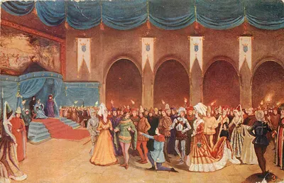 Joana d'Arc reconhecendo Carlos VII — 3º Quadro — Imp. Ed. Vallier, Grenoble