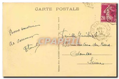 O Castelo de LA VOUTE-POLIGNAC (Hte-Loire) — Aspecto Sul-Oeste (alt. 587 m), margem esquerda do Loire. Estilo gótico e Renascimento (século XV), restauração da época — Editor Elm, n° 1134 — Verso
