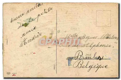 Castillo bajo los abetos — pájaro en una nicho — Jimpord — Reverso