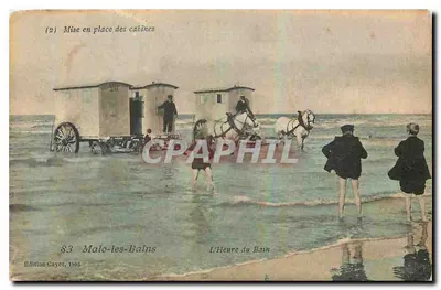 Malo-les-Bains — Instalação das cabines — Edição Cayez, n°83