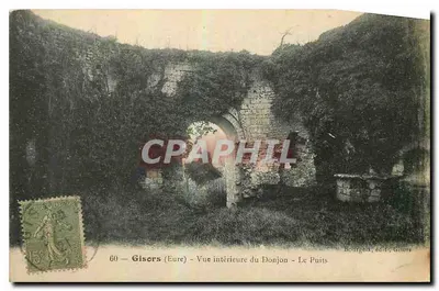 Gisors (Eure) — Vue interior do Donjon — Le Puits — Bourgoin, editor Gisors