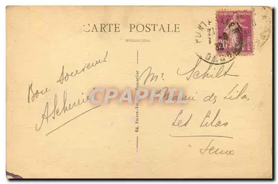 Arredores de Pontarlier — Le Coi des Roches na Fronteira com a Suíça — Ed. Farye-Voltaire — Verso