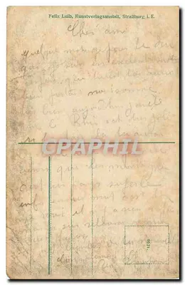 Elsässerin u. Lothringerin — Alunas da Escola de Estrasburgo — Felix Luib, Kunstverlagsanstalt, Estrasburgo i. E. — Verso