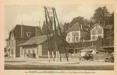 La FERTÉ-sous-JOUARRE (S.-et-M.) — A Estação e a Vista Elevada