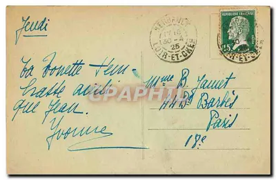 Antieke ansichtkaart Santenay L en Ch Château du Plessis Côte Ouest — Achterkant