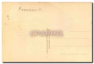Widok z powietrza katedry w Bordeaux — wydawca Yvon, nr 19 — Rewers