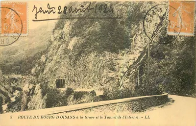 Rodovia de Bourg d'Oisans para la Grave e o Túnel do Infernét — LL