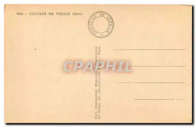 Castelo de Vizille — Isère — Serv. Comercial Monuments Historiques, Paris — Verso