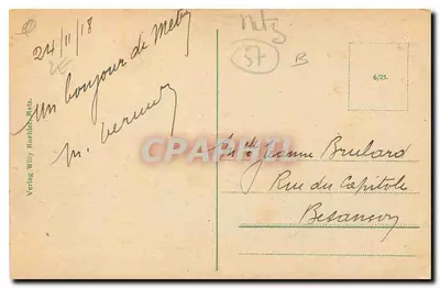 Metz, Teatr — widok panoramiczny — Verlag Willy Kottler, Metz, nr 6/25 — Rewers