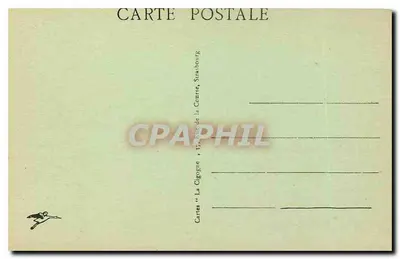 Lac van Retournemer — lacustrieke uitzicht met huis en bergen — Cartes « La Cigogne », Strasbourg — Achterkant