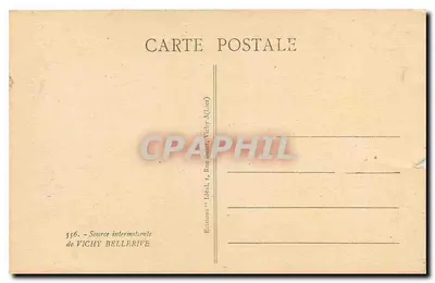 Fonte intermitente — Vichy — Edições Vichy Bellerive, n°556 — Verso