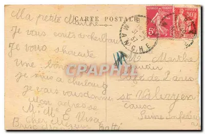 Cherbourg - A nova Praia localizada diante da nova Estação Marítima — A. Bacquemin, editor. Cherbourg, n°55 — Verso