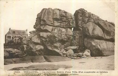 Trégastel — A curiosa Entrada de uma Villa (Fut construída e habitada por Vibert, o famoso pintor) — n° 7461